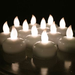 Luz de té LED a prueba de agua, velas de té flotantes sin llama con pilas, luz para decoración de bodas, cumpleaños, fiestas de Navidad