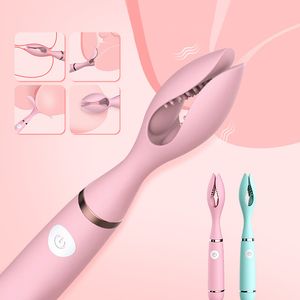 Pince à mamelon étanche en Silicone, 10 fréquences de charge, lait, point G, vibrateur, Massage du sein, Masturbation, jouets sexy, ZD0264