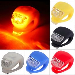 Lampe de vélo étanche en Silicone, phare avant de cyclisme, roue arrière, Flash LED, lumières de sécurité pour vélo, batterie AG10, offre spéciale