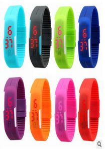 Impermeable Soft Led Touch Watch Jelly Silicone Rubber Pulsera digital Sn relojes Hombres Mujeres Unisex Sports WRISTWATCH1614627