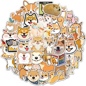 Pegatina impermeable 50 piezas Funny Lovely Doge Shiba Inu Animal Pet Dog Stickers para Laptop Phone Case Nevera Notebook Guitar Calcomanías de vinilo Kids Toy Car stickers
