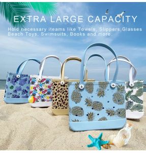 Femme imperméable Eva Tote Grand panier de magasinage Sacs de plage lavable Sac de plage sac à main Eco Jelly Candy Dame Handbags Z 5.4