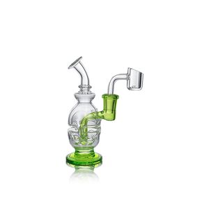 Waxmaid 5.27 pouces Pisces Mini narguilé vert clair bol en verre conduite d'eau avec bong en verre verre borosilicaté de haute qualité entrepôt américain commande au détail livraison gratuite