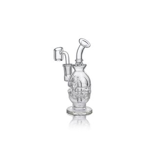 Waxmaid 5.27 pouces Pisces Mini Verre Dab Rig clair Recycleur main pipe à eau bécher en verre narguilé bangs en verre Oil Rigs US entrepôt en gros commande au détail livraison gratuite