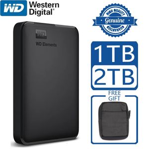 Éléments WD Disque du disque dur externe portable HD 1TB 2TB HAUTE CAPICE SATA USB 3.0 Dispositif de stockage d'origine pour ordinateur portable 240415