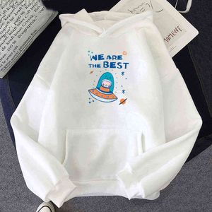 Somos la mejor sudadera con estampado de letras para mujer, ropa Kawaii, estética, estilo coreano, ropa de calle bonita, colores para estudiantes, 12 sudadera con capucha Y0820