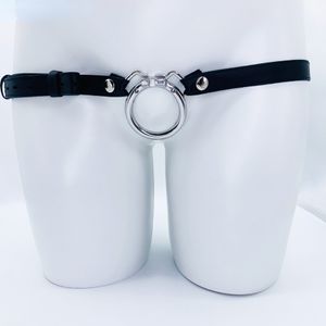 Porter des anneaux de pénis en métal pour la pièce de chasteté accessoires de pénis ceinture de chasteté de pénis utilise une sangle de verrouillage