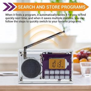 Caméras résistantes aux intempéries Kit de radio numérique DIY Écran LCD Assembler des radios à ondes courtes Horloge pour l'apprentissage STEM des étudiants Enseignement 230825