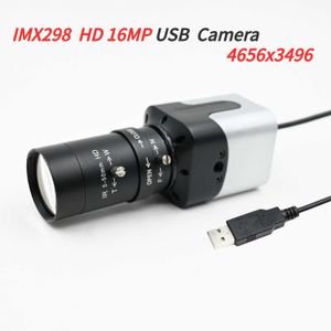Webcam 16MP caméra USB Mini IMX298 avec objectif CS à focale variable 5-50mm 2.8-12mm pour Vision industrielle Plug And Play 4656X3496 HKD230825 HKD230828 HKD230828