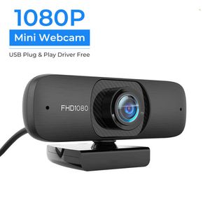Webcams 1080P Full Webcam Computer Mini caméra avec microphone Caméra Web pour ordinateur de bureau Réunion en direct Streaming