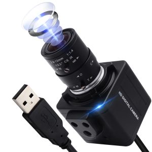 Webcams ELP 4K USB webcam CS 550mm / 2.812 mm Varifocal Lens Zoom USB Camera pour Windows, Système Linux