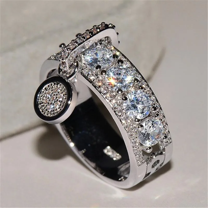 Lujo Anillo De Bodas De Mujer Retro Joyas De Compromiso De Lujo Anillo De Bodas De Mujer Retro Joyas De Compromiso De
