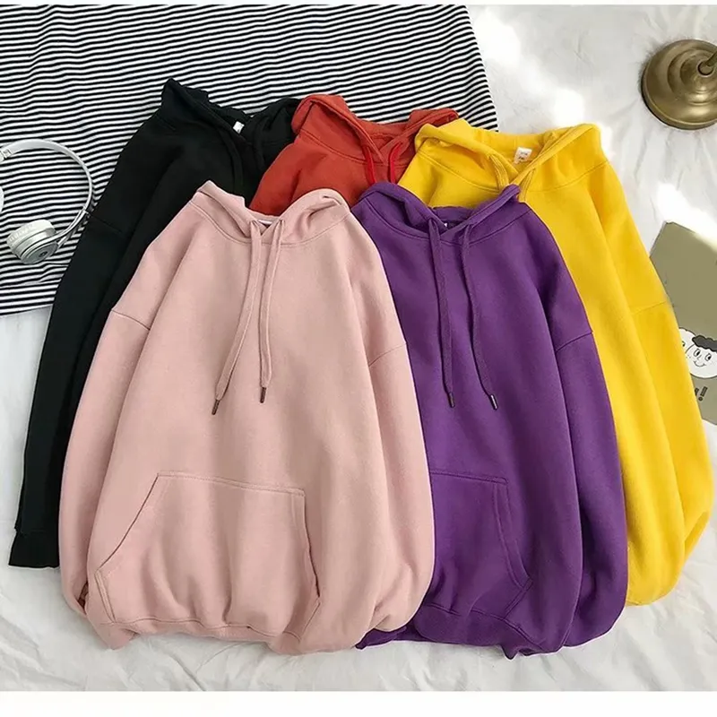 Ebaihui Women Winter Hoodies Warm Oversized Unisex Couple Sweatshirts Harajuku Hooded Men Women Hoody Tops 2021