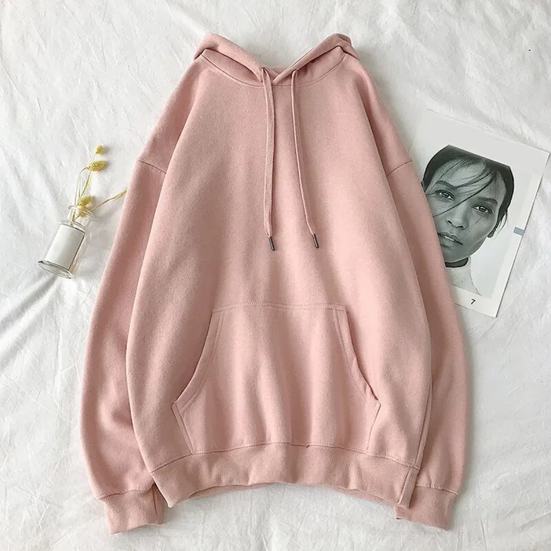 Ebaihui Women Winter Hoodies Warm Oversized Unisex Couple Sweatshirts Harajuku Hooded Men Women Hoody Tops 2021