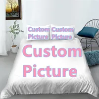2 3 Pcs Bed Cover Set with Bedding Pillow Highend Queen King Size High Quality Home Textiles 3D Custom Picture Painting
