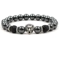 Cadena De Los Hombres Crown Lion Classic 8 Mm Cuentas De Y Cadena De Los Hombres Crown Lion Classic 8 Mm Cuentas De Y