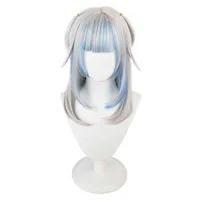 Nxy Cosplay Wig Colored Halloween Wigs Virtual Idol Shark Cos Animation Headgear Silver Hair Weave 0607