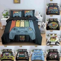 Gamepad Duvet Cover Set Colourful Button King Twin Size Play r Bedding Kid Teen Man Video for Child Room Decor