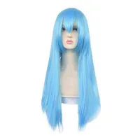 Nxy Cosplay Wigs Colored Lemon Sister Sky Blue Animation Anime Wig Cos Super Long Hair Headgear 0607