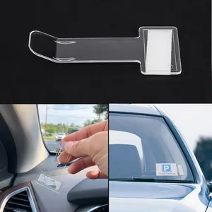 Car Vehicle Parking Ticket Permit Holder Clip Sticker Windscreen Window Fastener Stickers Kit Car Accessories