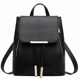 Black School Supplies Backpack Female PU Leather Backpack Japanese Street Bag Womens School Bag For Adolescent Girls Backpacks nsIf#