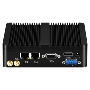 Freeshipping intel celeron J2900 2LAN mini pc with 2.0GHz support Windows 10 Win 8 Win 7 linux Computer Minipc