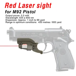 PPT Scope M92 Red Laser Sight Laser Device Filly Adjustable for Windage and Elevation CL20-0020