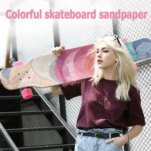 122*25cm Skateboard Sandpaper Griptape Skateboard Grip Tape Waterproof Longboard Scooter Sandpaper Skate Deck Graphic Stickers1