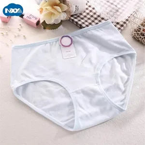 5pcs/lot Briefs Underwear for Women Comfort Cotton Panties High Waist Underpants Women White Ladies Solid Breathable Knickers 201112