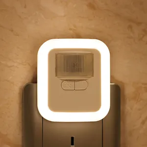 LED plug-in motion sensor automatic wall-mounted night light dimmable bathroom light