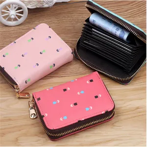 Hot Sale Cute Women Wallet Soft Pu Leather Female Mini Hasp Card Holder Coin Short Wallets Slim Small Zipper Keychain Purse