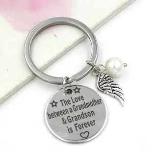 Grandma Gift from Grandson Granddaughter Grandmother Keychain The Love Between A Grandmother and GrandDaugther Is Forever
