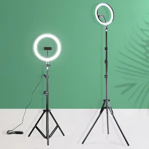 26cm LED Selfie Ring Light With Tripod Phone Holder Clip Photography Light Photo Studio Lamp For Youtoube Video Ringlight