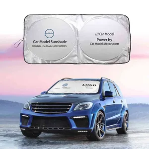 Car Windshield Sunshade Protector For Mercedes AMG Auto Emblem Parasol Coche Sun Shade Cover Cooling Fit A B C CLA Series