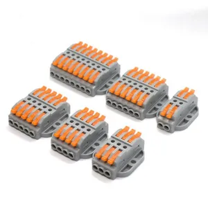20pcs/lot Wire Connectors Lighting Accessories 222-413 415 Docking Cable Conectors Fast Universal Wiring Compact Conductors Push-in Terminal Block LED SPL-2 3
