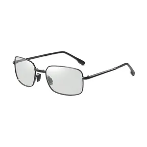 2021 Top Foldable Photochromic Sunglasses Men & Women Polarized Chameleon Driving Sports Goggles Anti-glare Retro Folding Metal Sun Glasses