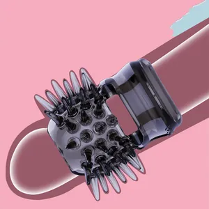 Massage Penis Extender Sleeve Reusable G Spot Clitoris Stimulator Penis Ring Glans Cover Enlargement Cock Ring Sex Toys for Men