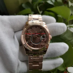 Factory Supplier Top High Quality Wristwatches Sapphire 18K Rose Gold SKY 42mm Brown Dial 326939 Mechanical Asia 2813 Automatic Mens Watch Watches