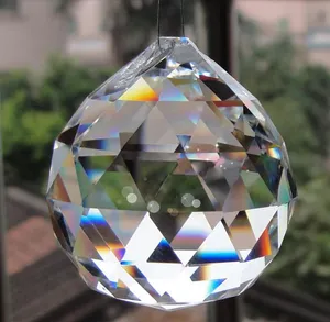 2021 New Wonderful Hanging Clear Crystal Ball Sphere Prism Pendant Spacer Beads For Home Wedding Glass Lamp Chandelier Decoration fast