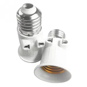 E27 EU LED White Bulb PBT Lamp Holder Light Socket Used Into 2-pin Plug For Home Studio Photographic Bulb Adapter AC100V 240V 4A