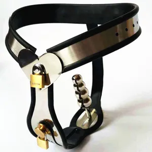 Female Chastity Belt with Anal Plug Super Soft Silcone Leather Chastity Devices Chastity Pants Sex Products for Adult Sex Games G7-5-30