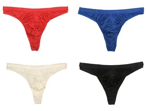 Silk Knit Underwear Mens Thong - Paradise Silk Solid Brief, US Size S-XXL