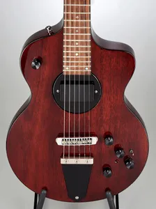 Rare Model 1-C-LB Lindsey Buckingham Burgundy Brown Semi Hollow Electric Guitar Black Body Binding, 5 Piece laminated Maple Neck