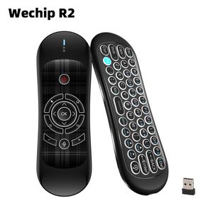 Wechip R2 2.4G sans fil Air Mouse Clavier Motion Sense Rétroéclairage Air Mouse Touchpad Télécommande Clavier pour Android TV Box