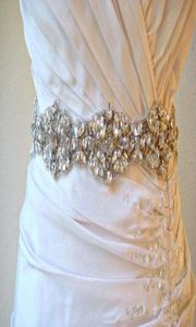 Ceinture de mariage ceinture de mariée longue ruban Satin ceinture de mariage perle blanche seulement ceinture accessoires de mariage PB0097668048