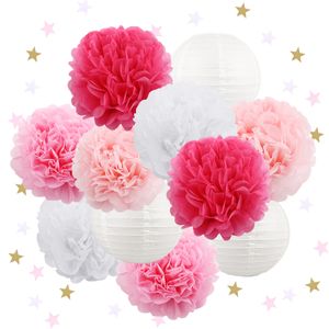 Bola decorativa de la flor de las linternas de papel de las flores de la boda para la decoración de la boda de la fiesta de cumpleaños