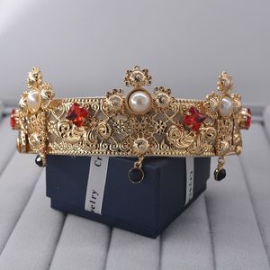 Bijoux de cheveux de mariage Baroque Vintage métal fleur cadre perle bandeau couronne cheveux accessoires femmes 776 230223