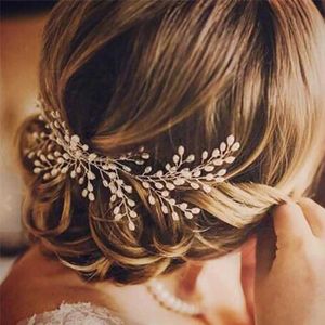 Bijoux de cheveux Pearl Crystal Hair Hair Combs Femmes Bandeaux Bandeaux pour la fleur de mariée Bride Hair Ornaments Bijoux Accessoires D240425