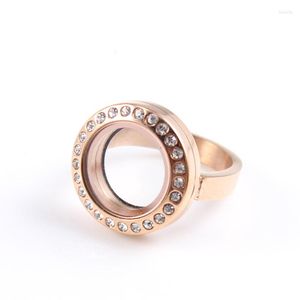 Anneaux de mariage 10 pcs/lot magnétique vivant flottant mémoire anneau en acier inoxydable 20mm breloques médaillon pour les femmes
