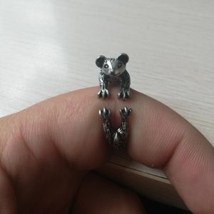 Anillos de boda Venta al por mayor Moda Vintage Ajustable Koala Alta Calidad Marca Diseñador Hombres Animal Wrap Mujeres Joyería hecha a mano